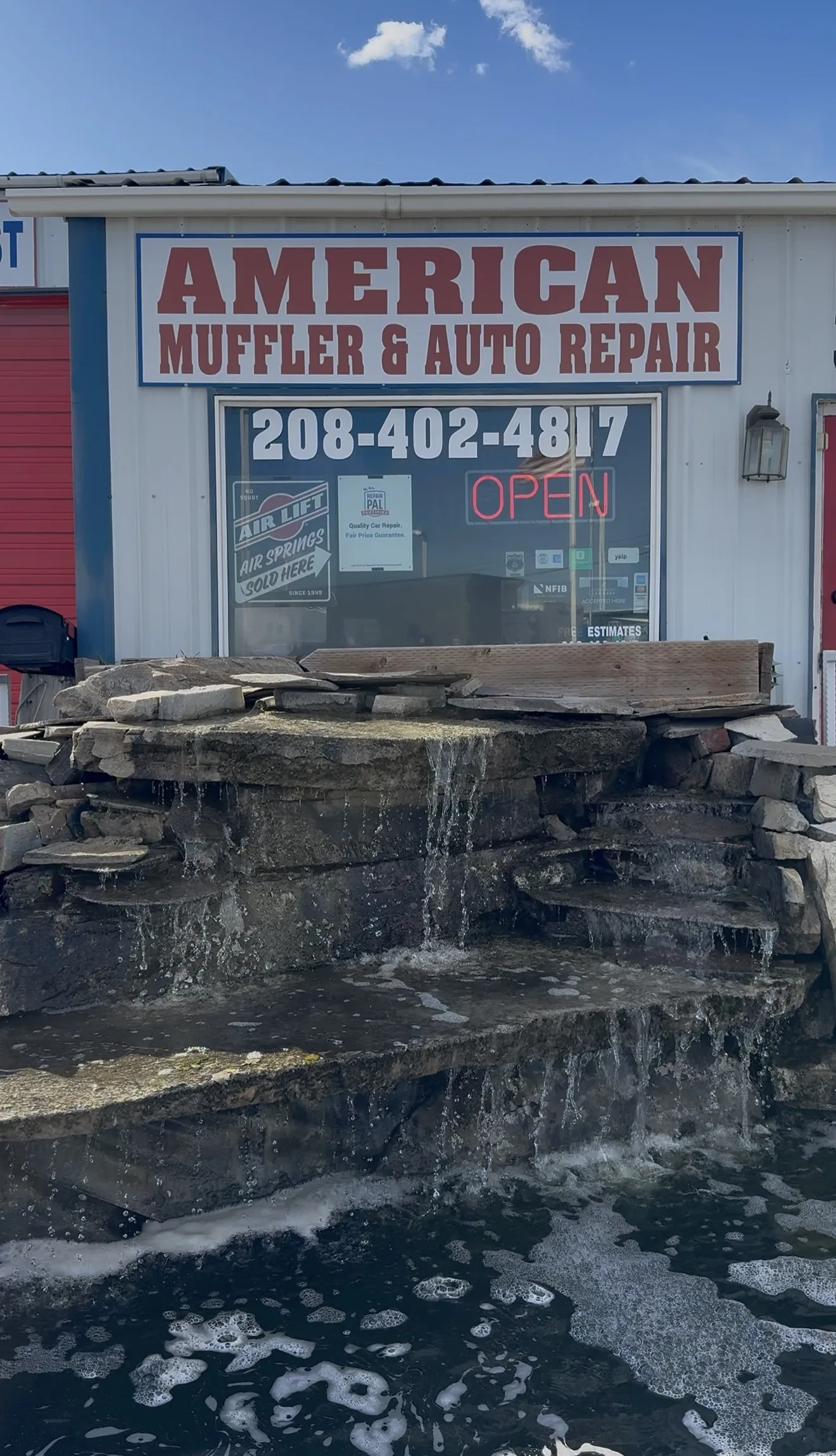 auto repair shop exterior and storefront