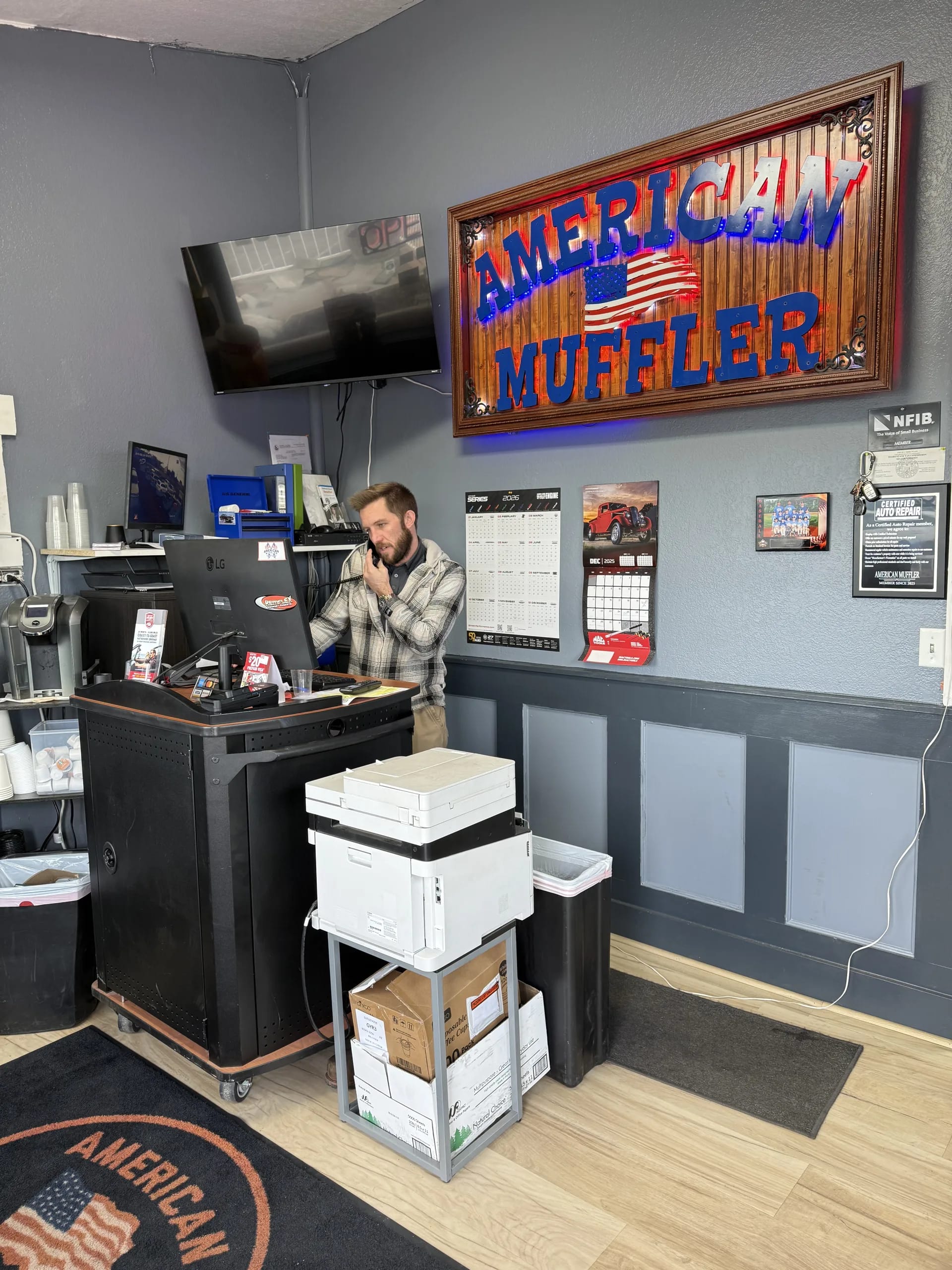 auto repair shop front desk customer service and certified repair