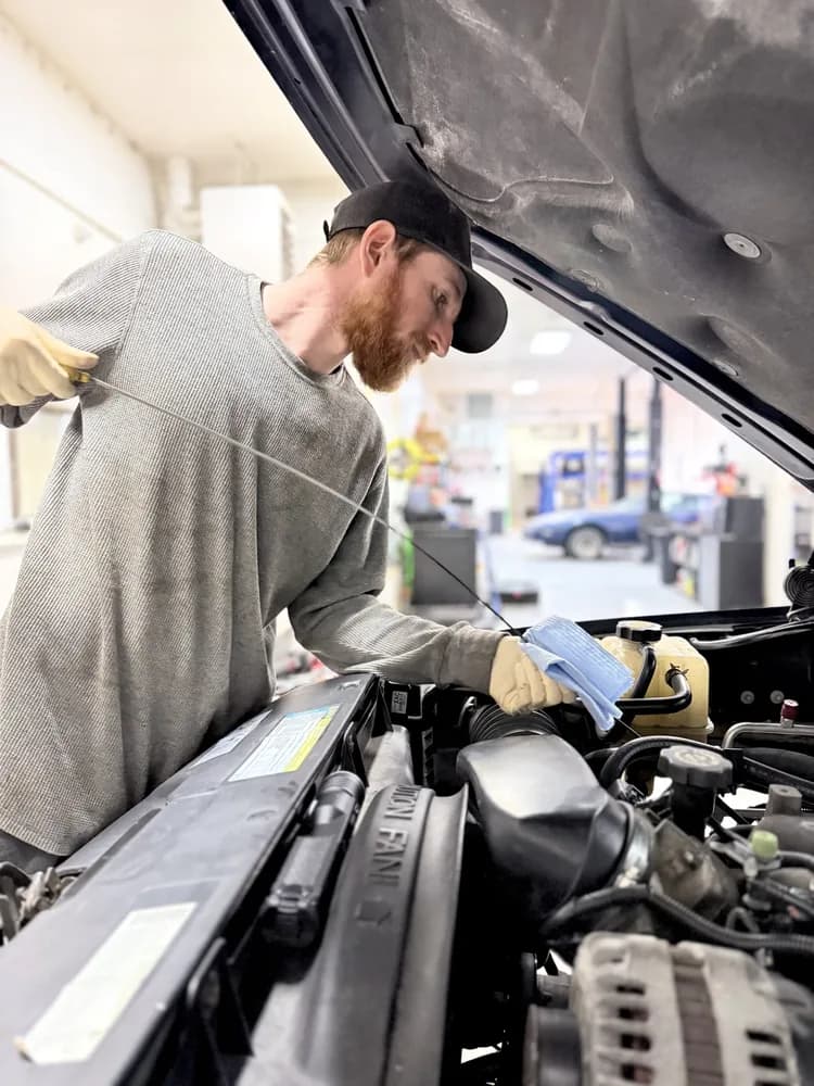 oil change and preventative maintenance engine service technician